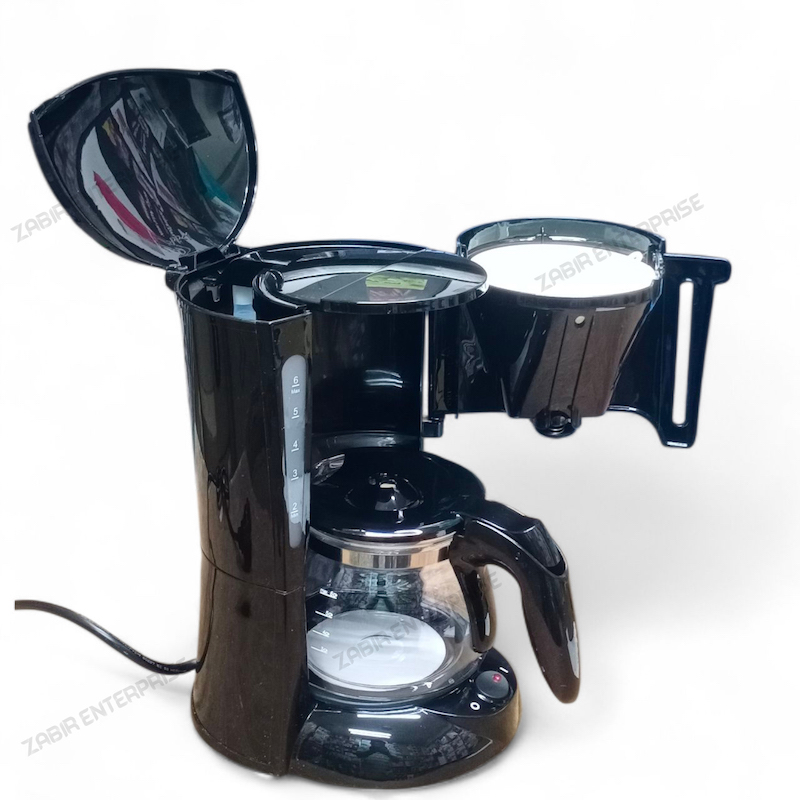 Miyako CM-325 Electric Coffee Maker | 650W Auto-Off Machine with Glass Jug, Overheat Protection & Keep-Warm Non-Stick Plate | 6–8 Cup Capacity, Black